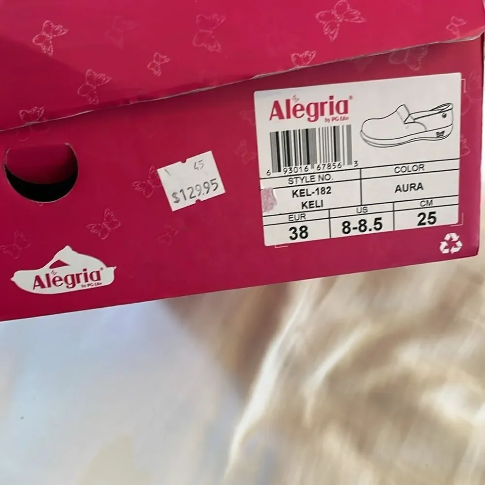 ALEGRIA LIGHTWEIGHT KELI MULTICOLOR SHIMMERY SHOES.  A LITTLE BLING!  NE…